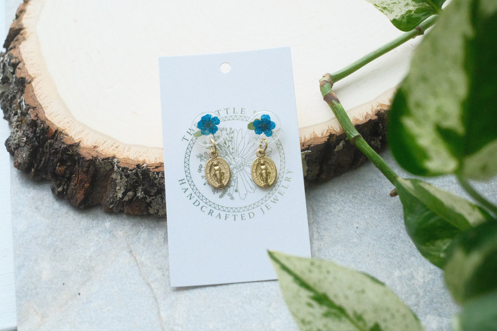 Fiore Studs - Azure Blue