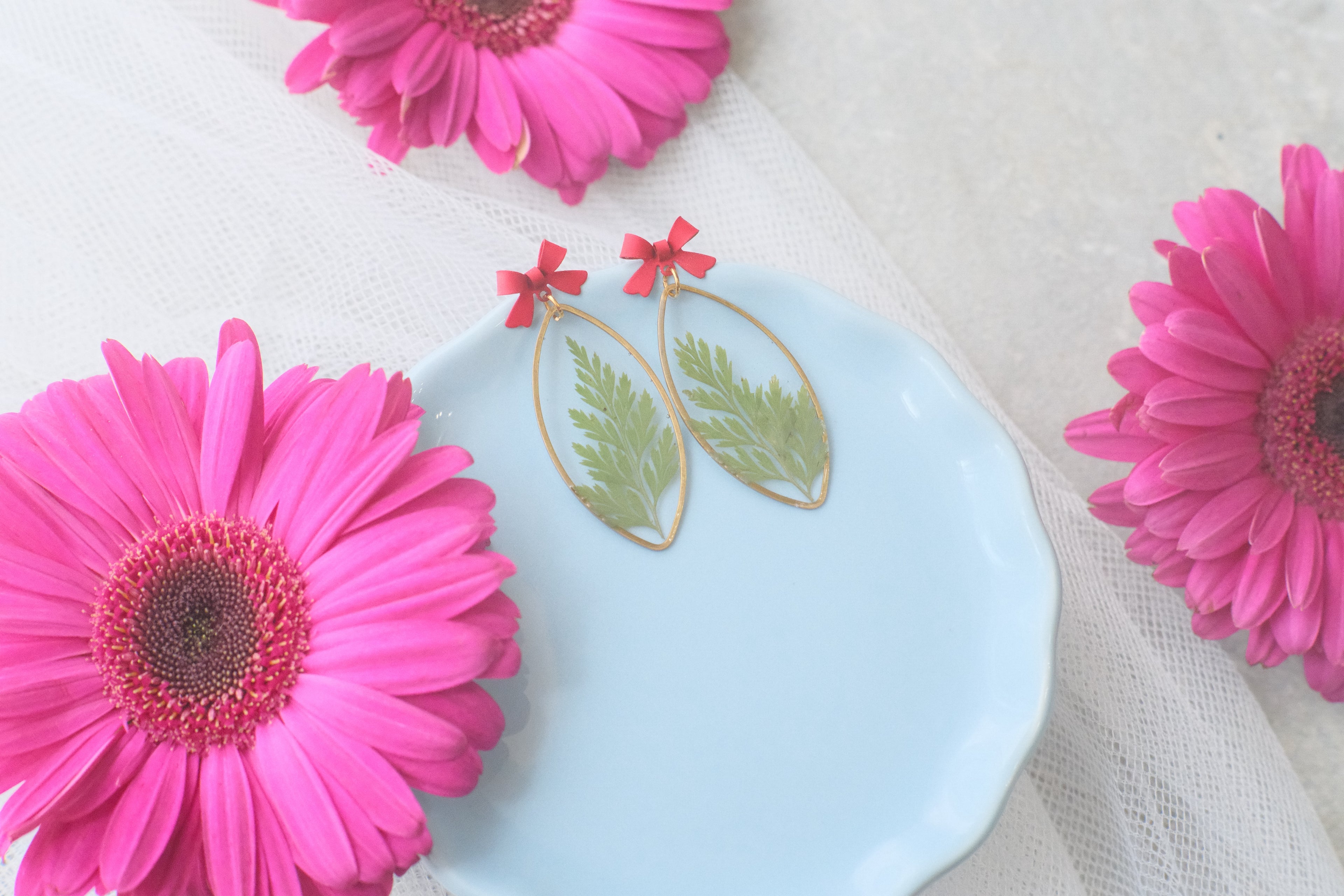 Earrings Gold Bare Wildflowers 8