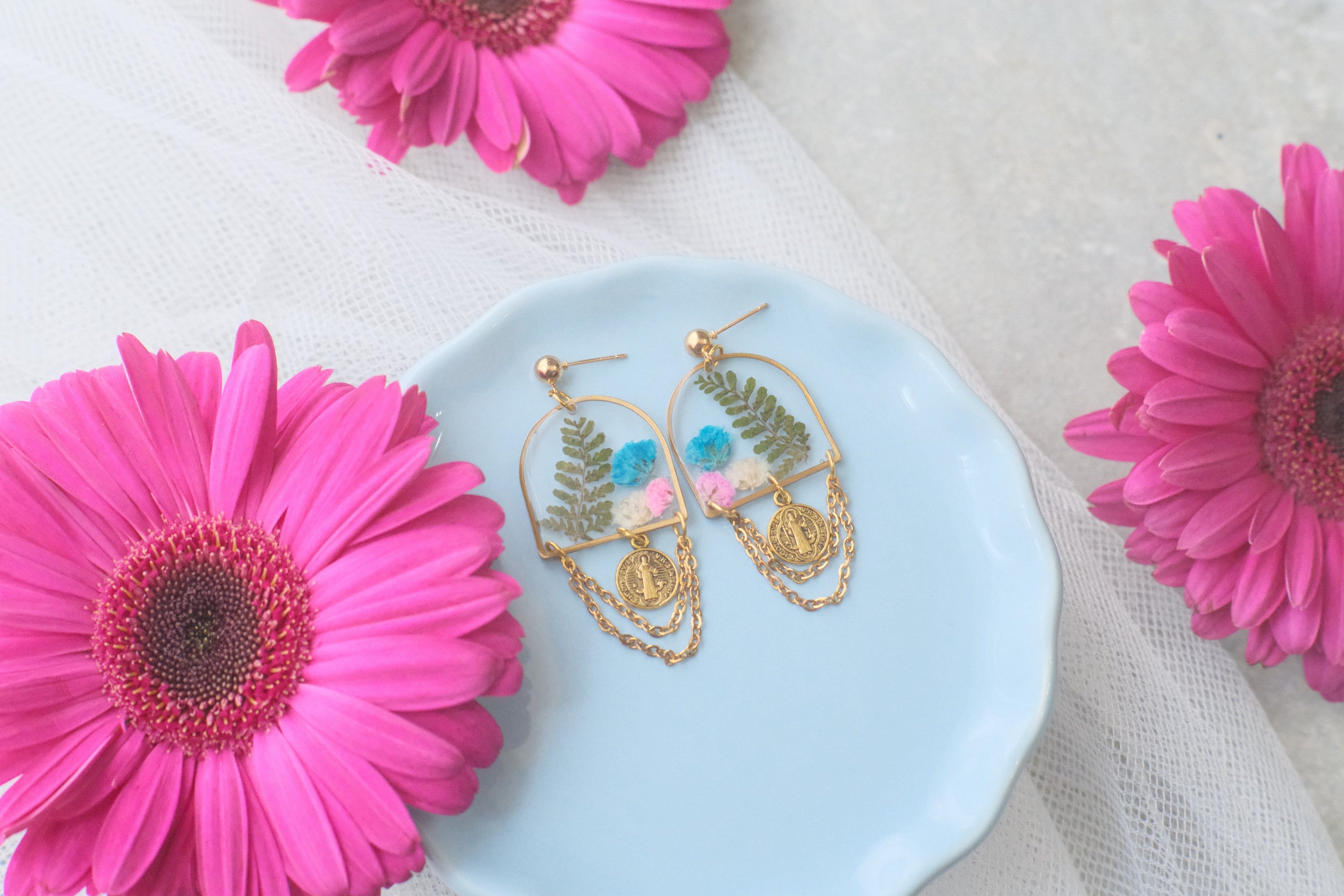 Earrings Gold BM Wildflowers 5