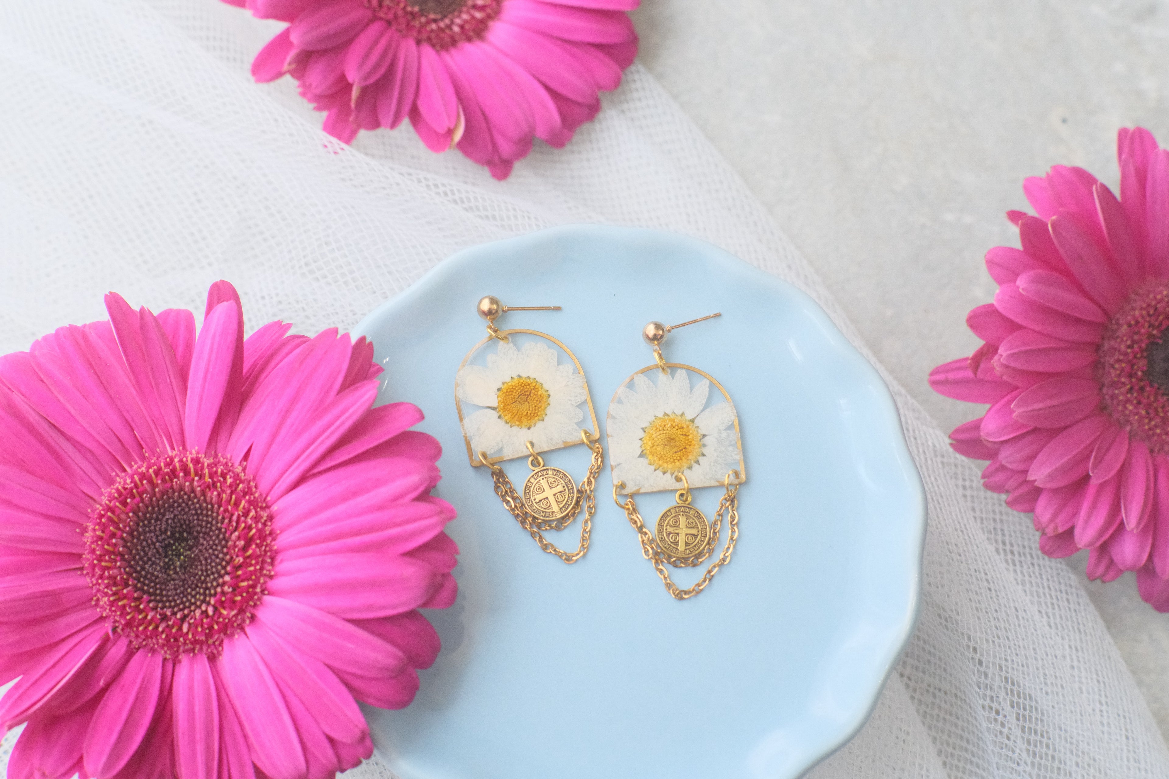 Earrings Gold BM Wildflowers 6