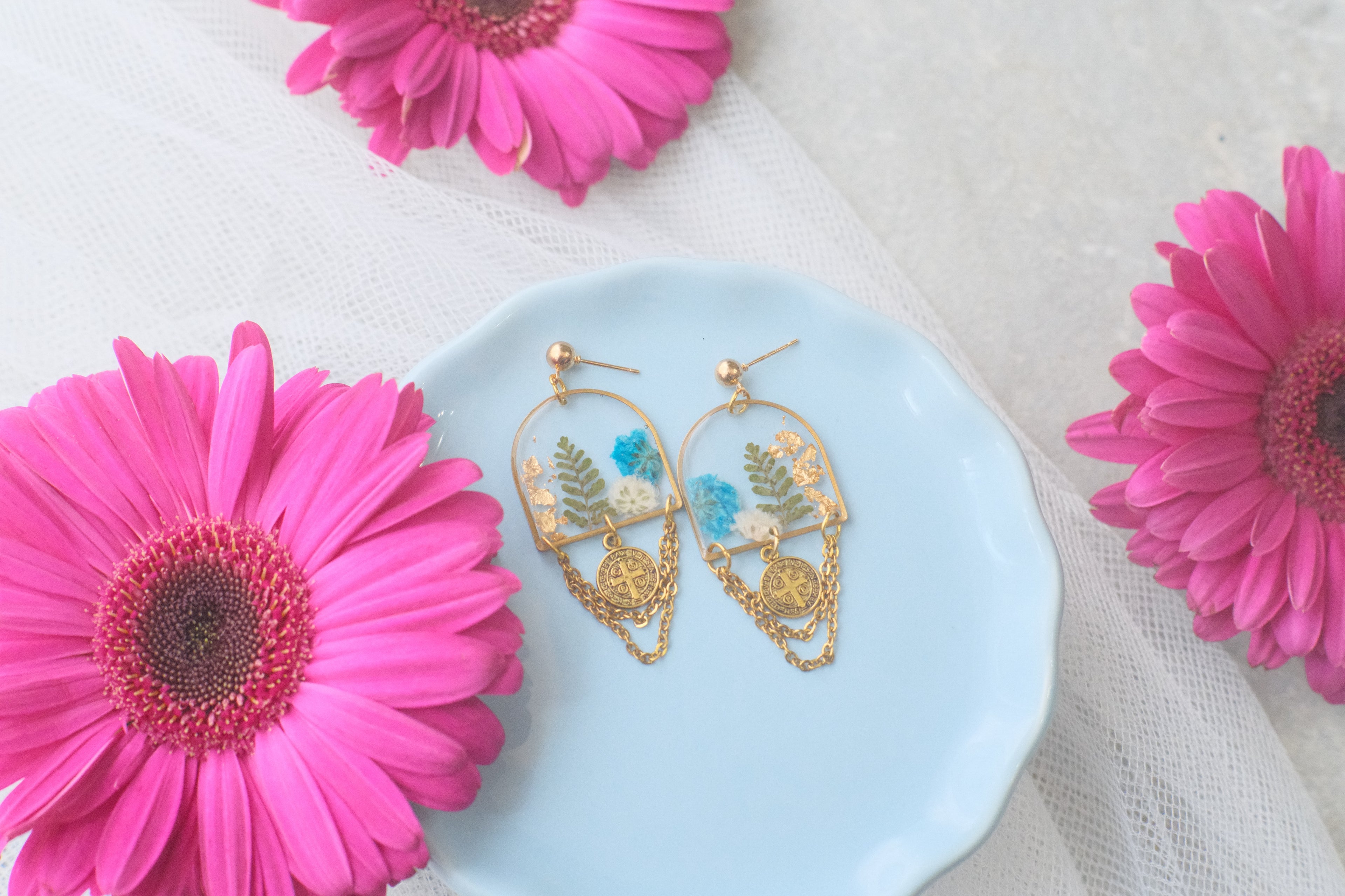 Earrings Gold BM Wildflowers 7