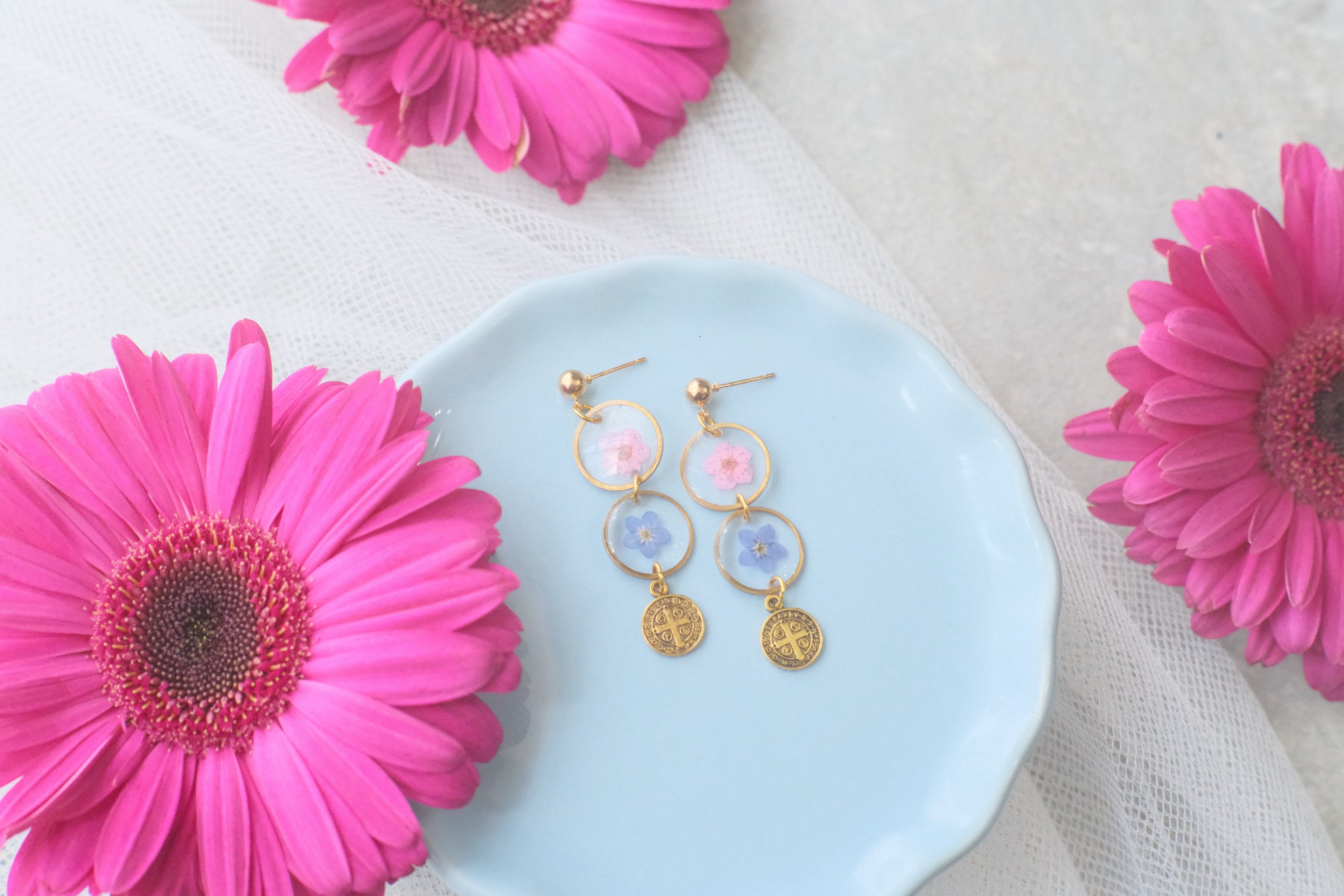 Earrings Gold BM Wildflowers 8