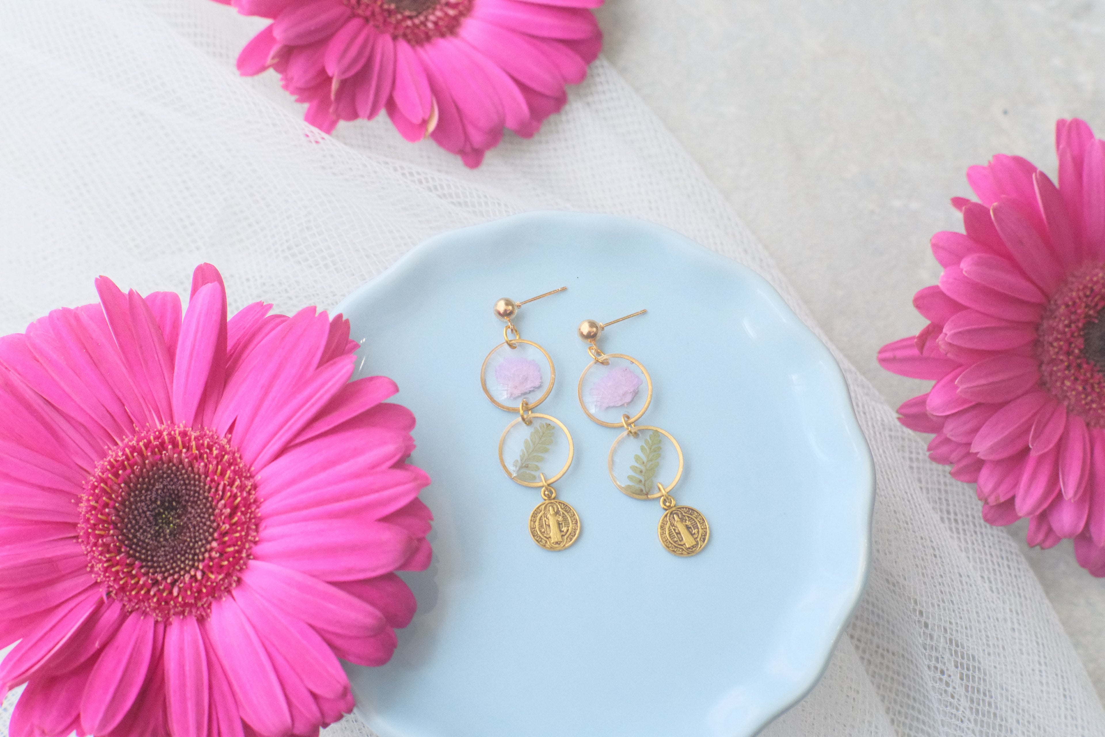Earrings Gold BM Wildflowers 9