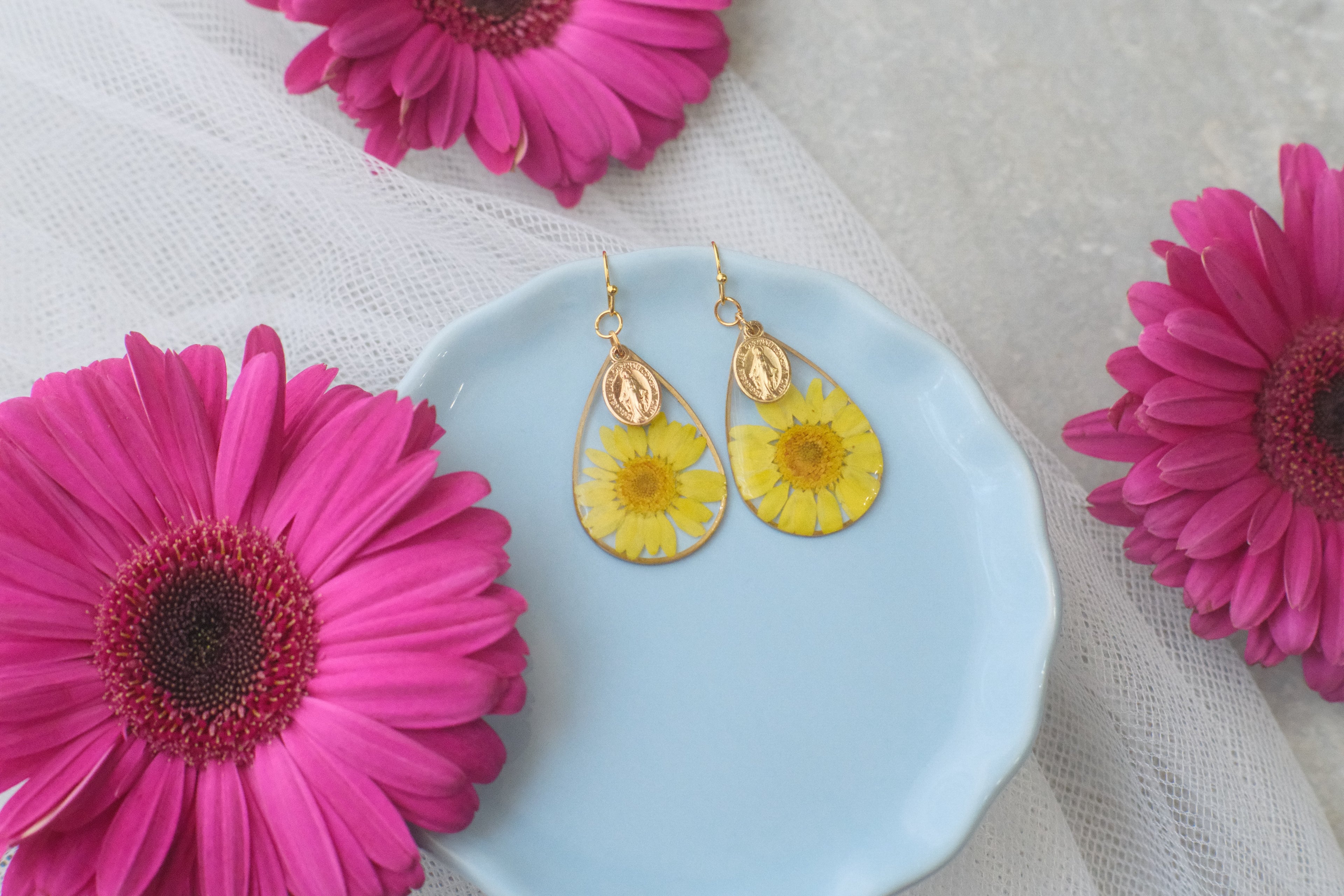Earrings Gold MM Wildflowers 4