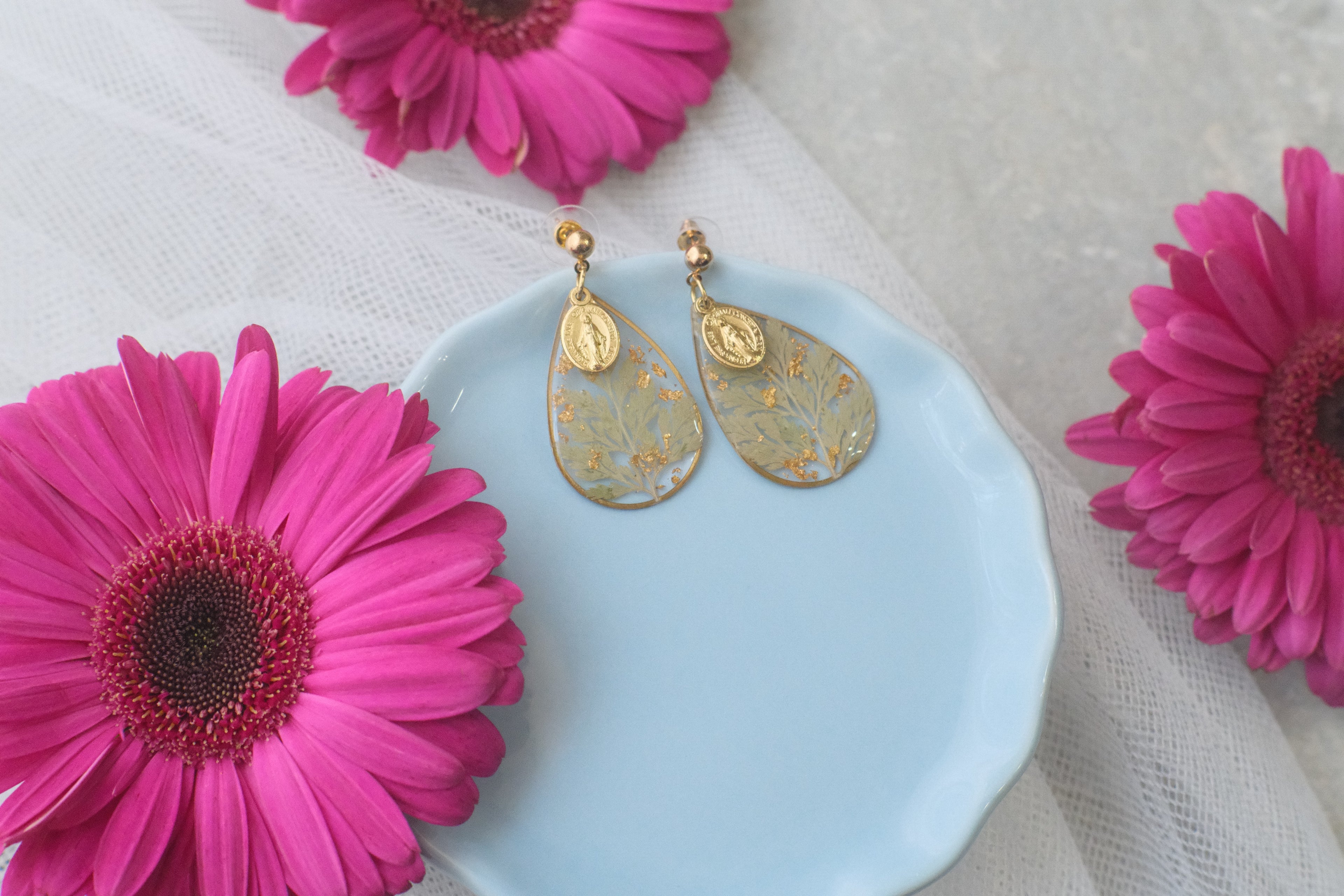 Earrings Gold MM Wildflowers 5