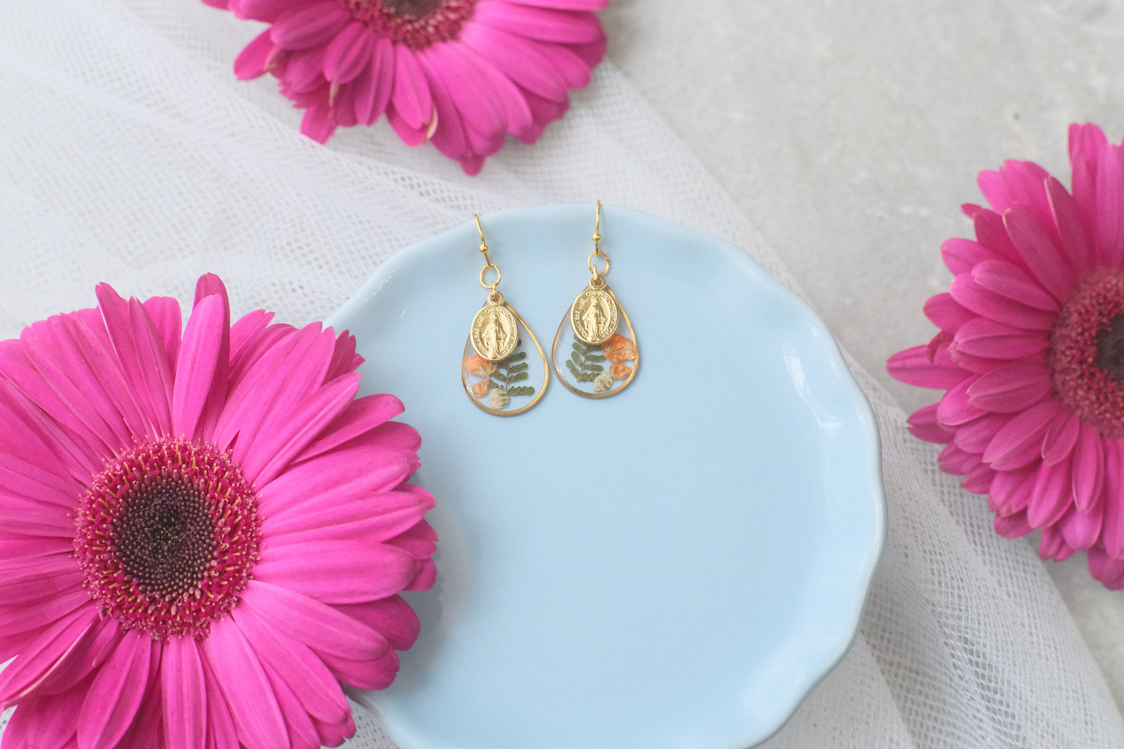 Earrings Gold MM Wildflowers 7