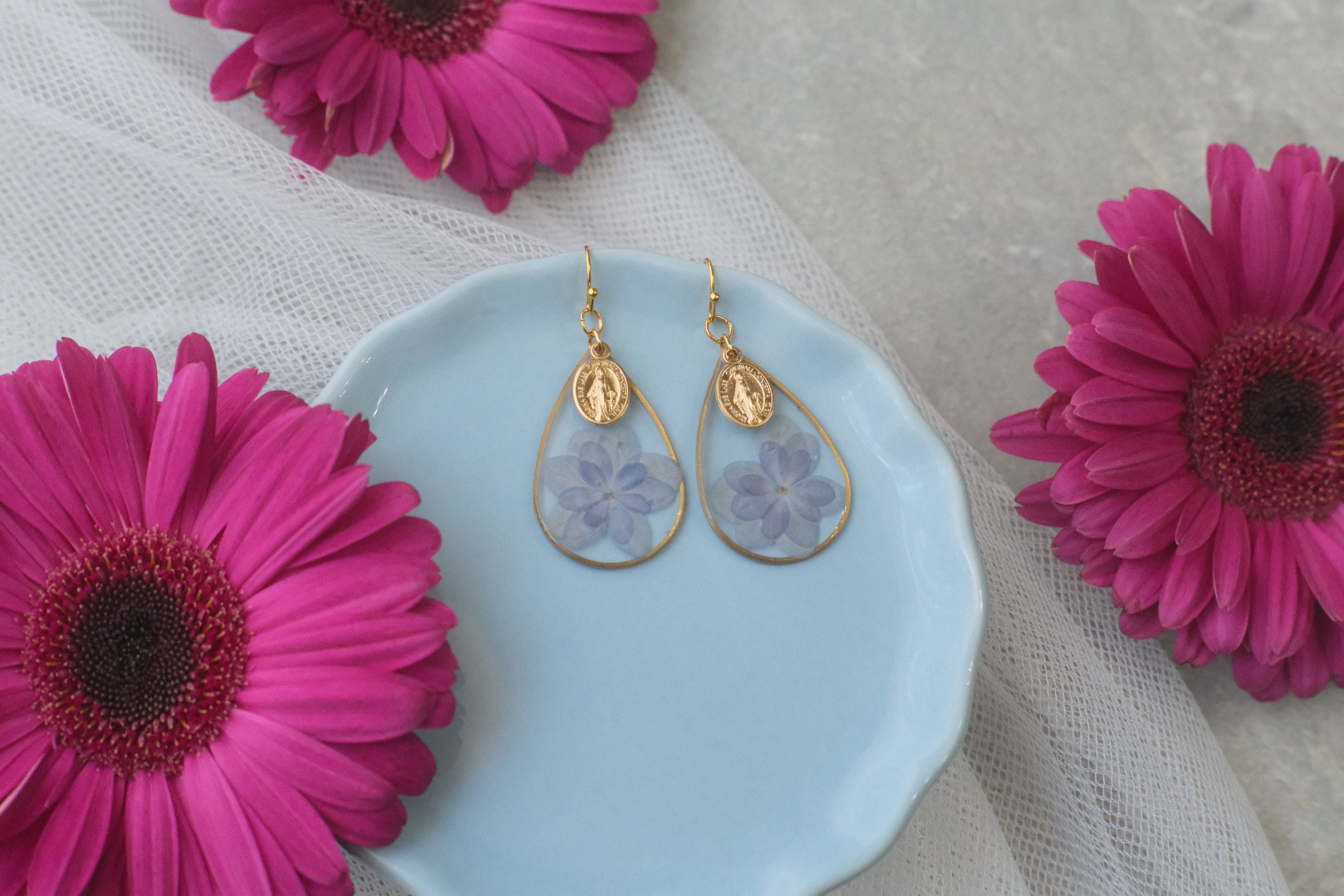 Earrings Gold MM Wildflowers 9