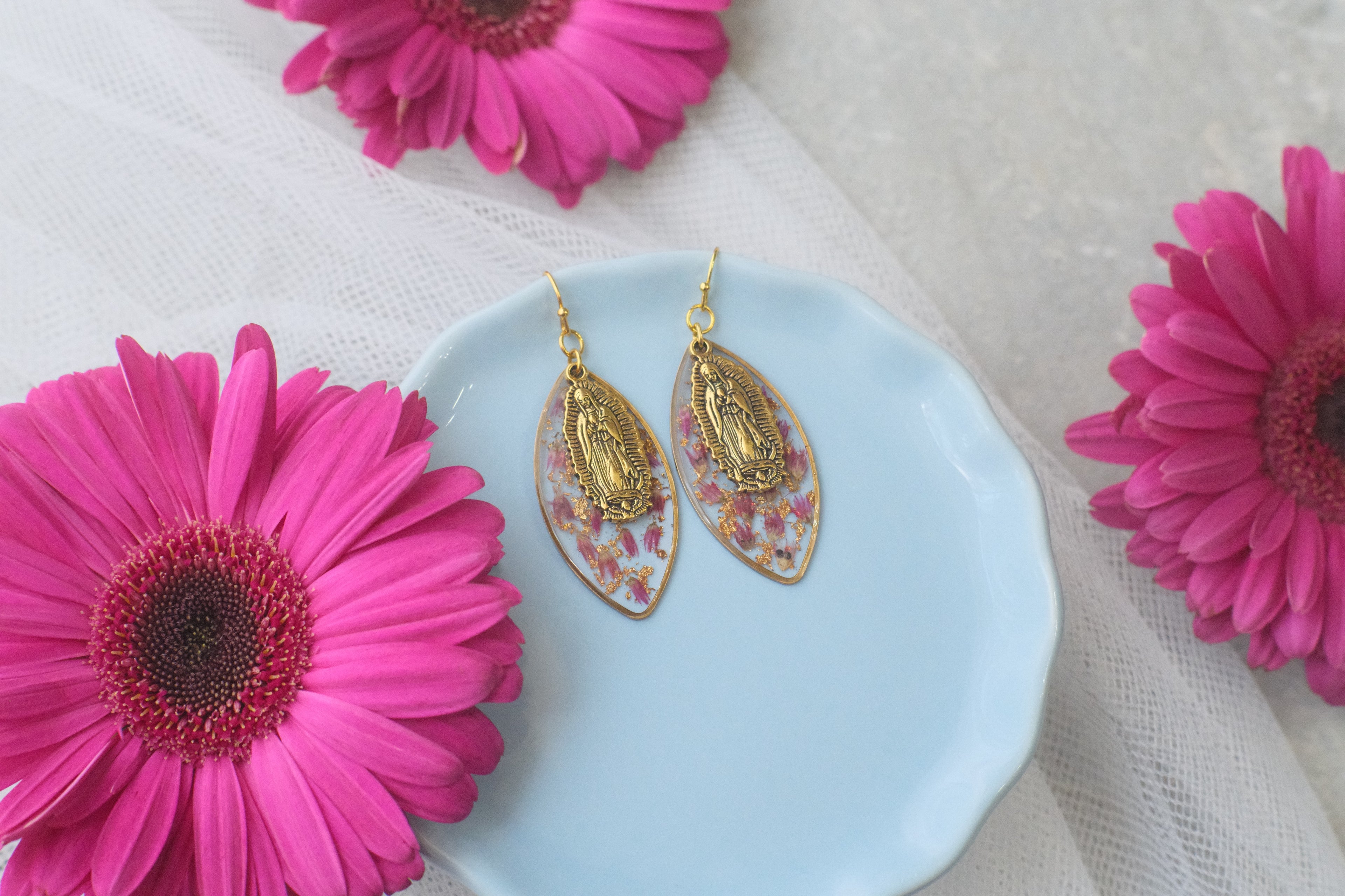 Earrings Gold OLG Wildflowers 1