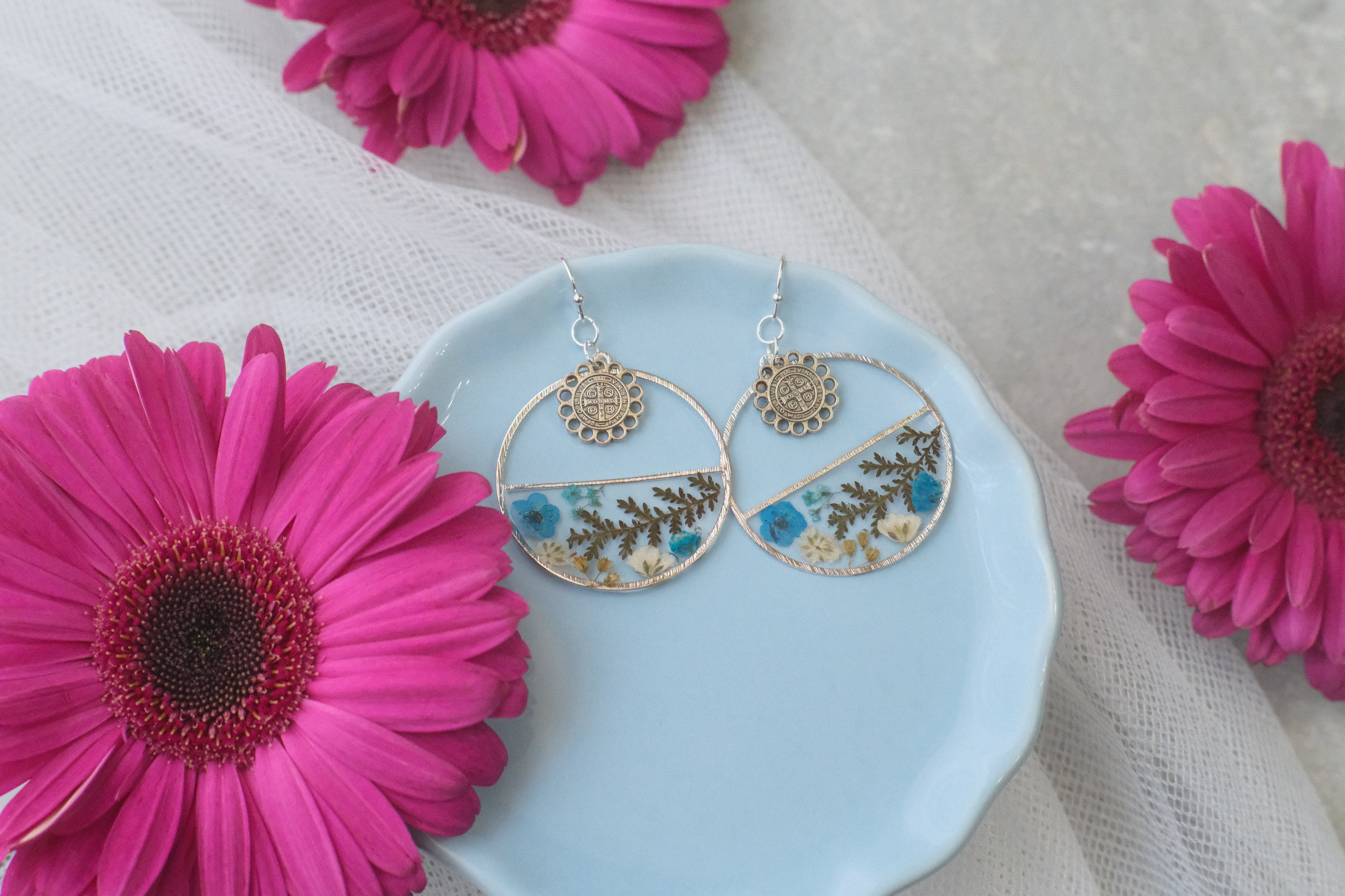 Earrings Silver BM Wildflowers 1