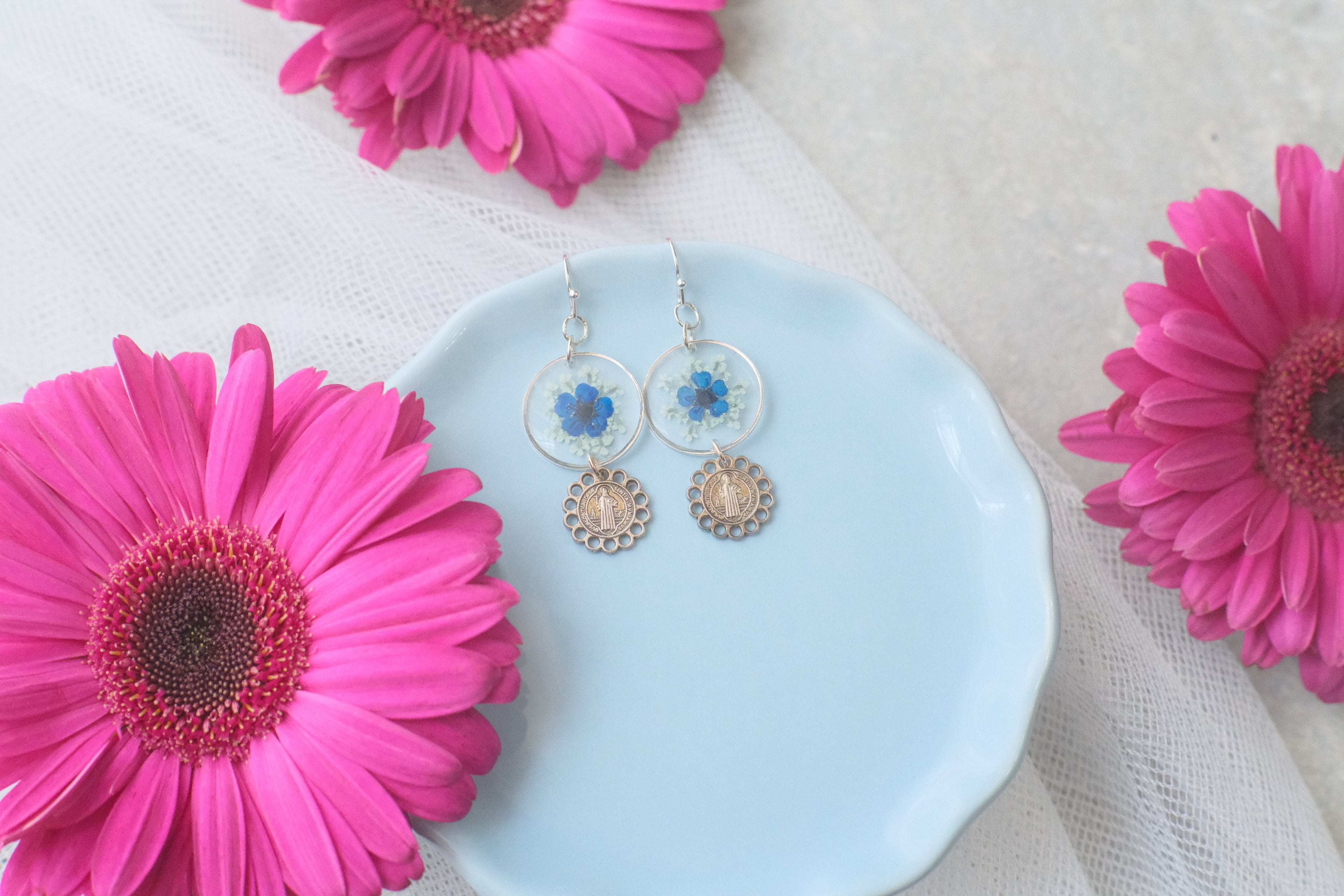 Earrings Silver BM Wildflowers 2