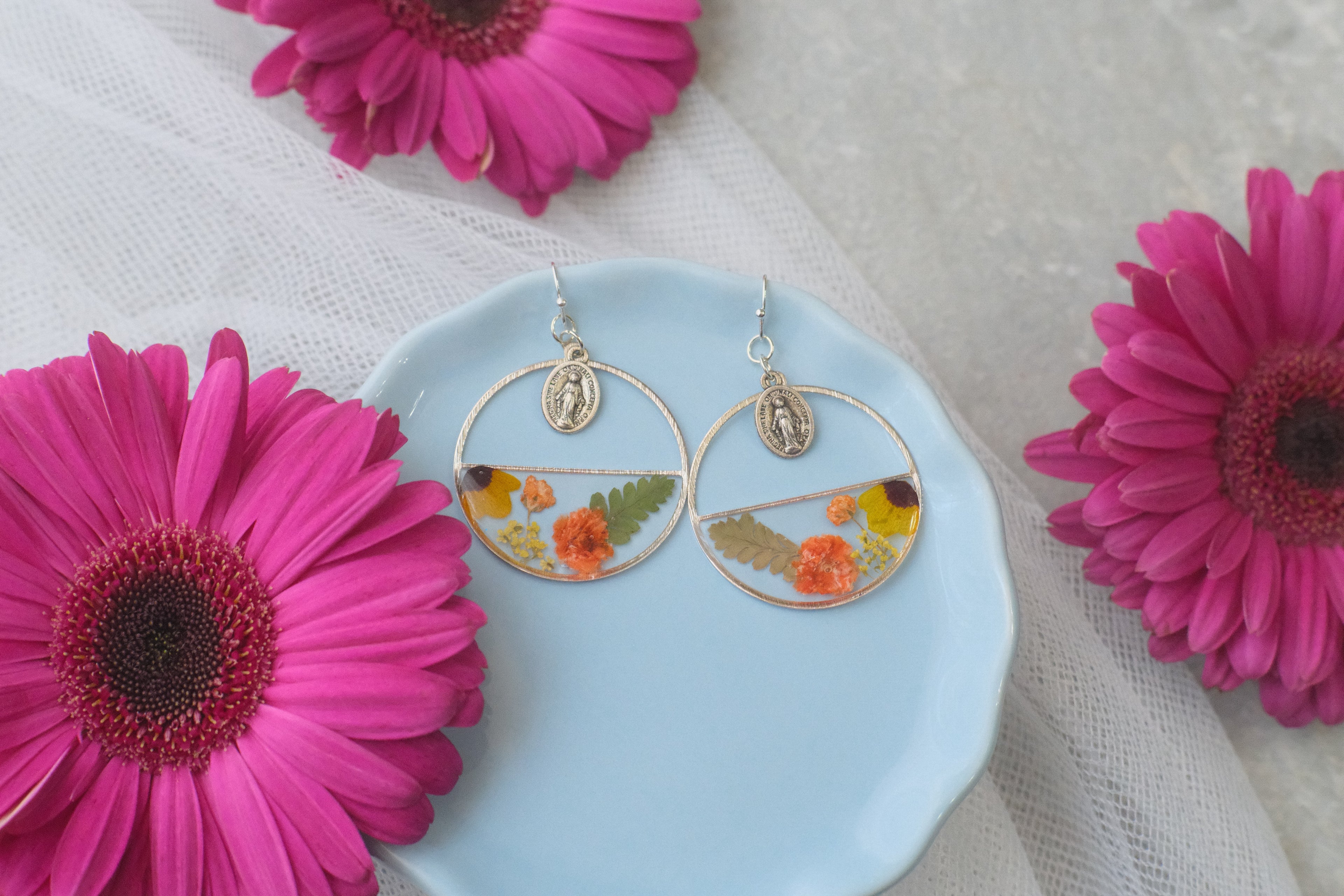 Earrings Silver MM Wildflowers 1