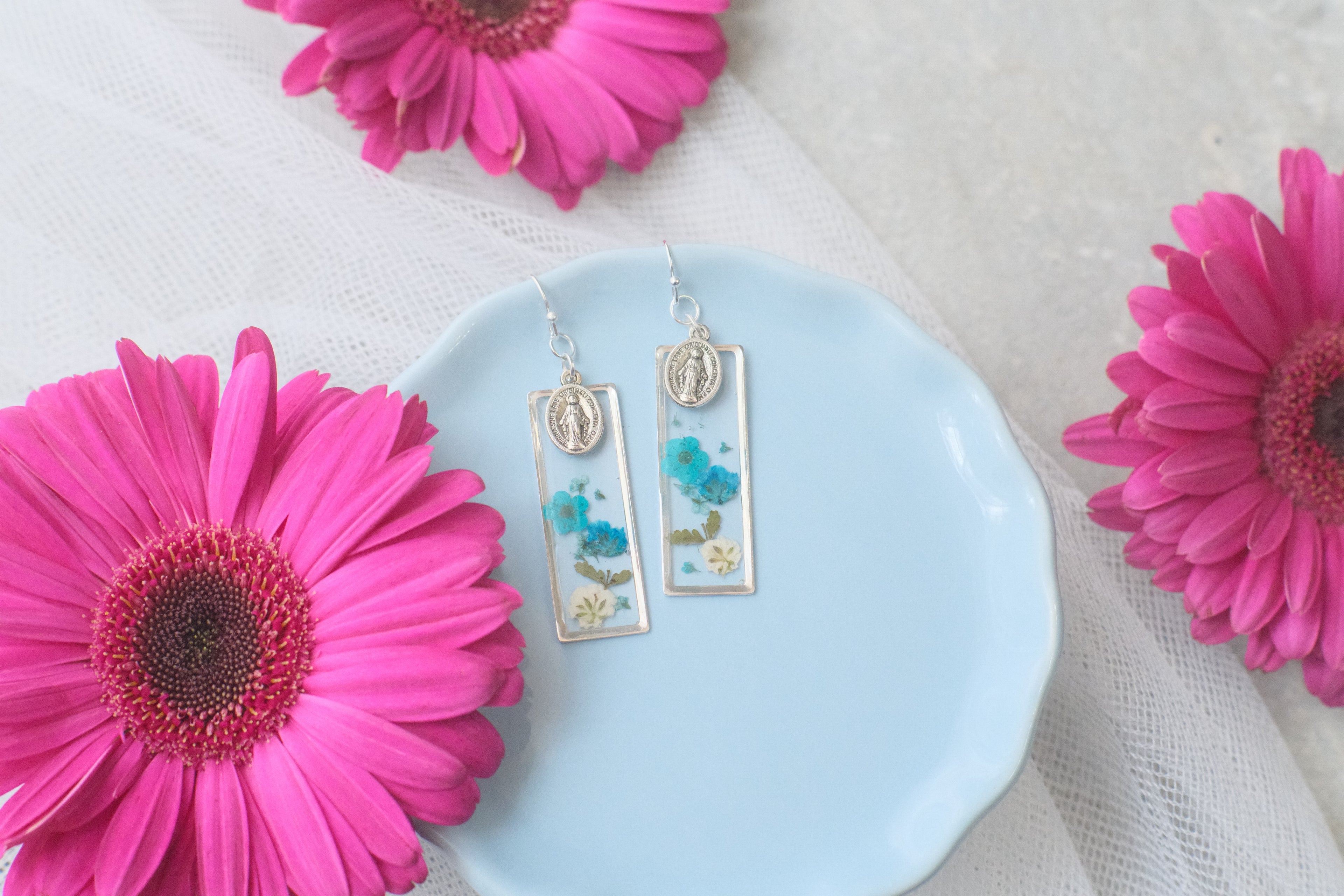 Earrings Silver MM Wildflowers 2